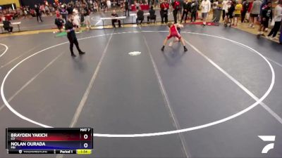 102 lbs Cons. Round 3 - Brayden Yakich, CO vs Nolan Ourada, MN