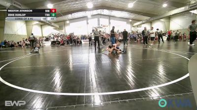 40 lbs Consi Of 8 #2 - Weston Atkinson, Honey Badgers Wrestling Club vs Zeke Dunlop, Team Tulsa Wrestling Club