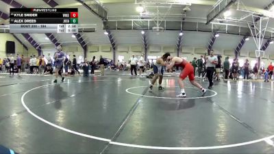 184 lbs Quarterfinal - Alex Drees, John Carroll vs Kyle Snider, Wheeling University