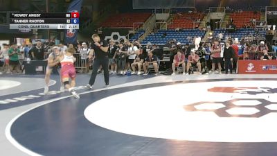 113 lbs Cons. Quarters - Rowdy Angst, Missouri vs Tanner Rhoton, Kansas