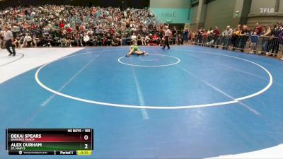 165 lbs Cons. Round 1 - Dekai Spears, Damonte Ranch vs Alex Durham, St. Mary`s