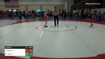 77 lbs Prelims - Curtis Nelson, Wisconsin Red MS vs Will Yordy, Triumph Blue MS