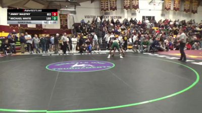 190 lbs Semifinal - Michael White, Lawrence North vs Jimmy Mastny, Marian Central Catholic