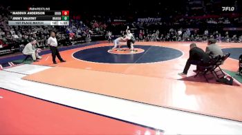 1A 190 lbs 1st Place Match - Maddux Anderson, Orion vs Jimmy Mastny, Woodstock (Marian)