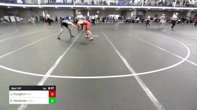 141 lbs Round Of 32 - Joe Fongaro, Rutgers vs Conner Heckman, Lock Haven-Unattached