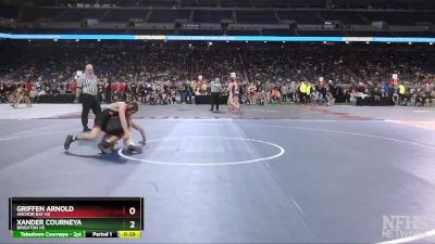 D1-150 lbs Cons. Round 1 - Griffen Arnold, Anchor Bay HS vs Xander Courneya, Brighton HS