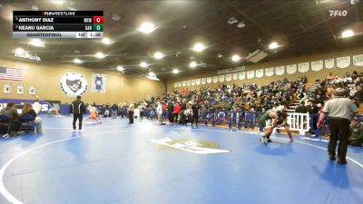 157 lbs Quarterfinal - Keanu Garcia, Garces Memorial vs Anthony Diaz, Mt. Whitney