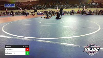 120 lbs 3rd Place - Slayden Hunt, Shelton Wrestling Academy vs Kelton Doucet, Kansas Young Guns