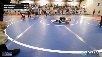 82-88 lbs Rr Rnd 1 - Addilyn Ashton, Bartlesville Wrestling Club vs Zoie Gregory, Tulsa Blue T Panthers
