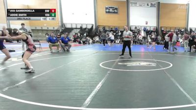 114 lbs 3rd Place - Ava Gamberdella, Branford vs Addie Smith, Vergennes