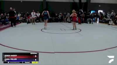 136 lbs Semifinal - Ayaka Naddy, CA vs Marli Miller, WA
