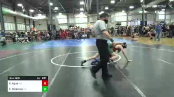 130 lbs Rr Rnd 1 - Ryan Ague, The Barracks vs Xander Peterson, The Burg Training Center