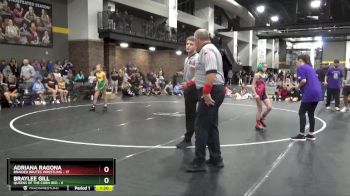 73 lbs Round 1 (4 Team) - Braylee Gill, Queens Of The Corn Red vs Adriana Ragona, Braided Brutes Wrestling