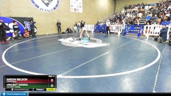 120 lbs Cons. Round 4 - Vincent Hanna, Calvary Chapel vs Andon Beldon, Centennial