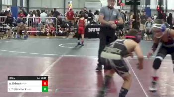 89 lbs Consolation - Wyatt Orbeck, Harper Creek Wrestling vs Jaxon Trofimchuck, NWO