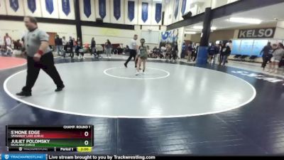 105lbs Champ. Round 1 - Juliet Polomsky, Richland (Girls) vs S`mone Edge, Spanaway Lake (Girls)