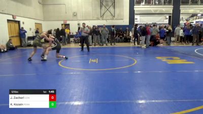 121 lbs Round Of 16 - Julian Zacherl, Commodore Perry vs Kolton Kozain, Penn Trafford