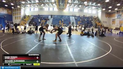 182 Blue Quarterfinal - Gage Monzo, Olympic Heights vs Richard Alexander, Miami Palmetto