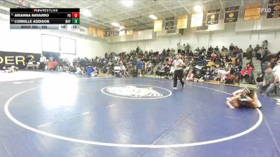 155 lbs Cons. Round 2 - Arianna Navarro, Palm Desert vs Cornille Addison, Murrieta Valley