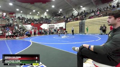 100 lbs Quarterfinal - Joshua Baldwin, Moeller Jr Crusaders vs Jonathan Cline, Yorktown Wrestling Club