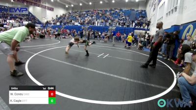 64 lbs Round Of 16 - Waylon Coney, Choctaw Ironman Youth Wrestling vs Kalon Cagle, Standfast