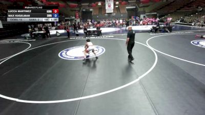 92 lbs Lucca Martinez, OCWA - Orange County Wrestling Association vs Max Kugelman, SAWA - Sacramento Area Wrestling Association