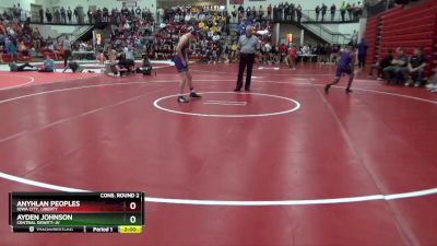 145 lbs Cons. Round 2 - Ayden Johnson, Central DeWitt-JV vs Anyhlan Peoples, Iowa City, Liberty