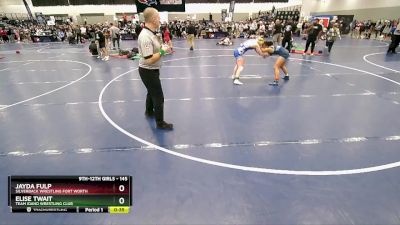 145 lbs 3rd Place Match - Jayda Fulp, Silverback Wrestling Fort Worth vs Elise Twait, Team Idaho Wrestling Club