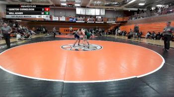 190 lbs 1st Place Match - Will Adams, Wood River vs Quinton Cornelison, Twin Falls