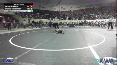 49 lbs Semifinal - Gatlen Ruminer, Sallisaw Takedown Club vs Everlee Henderson, Standfast