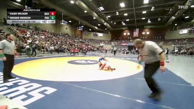 2A 106 lbs Quarterfinal - Kash Wilson, Grand County vs Ridger Benson, Parowan