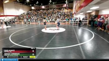 155 lbs Semifinal - Zack Kuntz, Greybull MS vs Sergio Cardenas, Worland Middle School