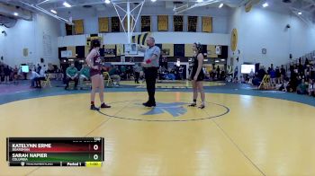 130 lbs Cons. Round 4 - Sarah Napier, Columbia vs Katelynn Erme, Boardman