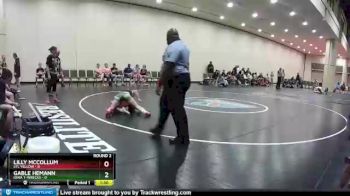 100 lbs Round 2 (10 Team) - Gable Hemann, Iowa T-Wrecks vs Lilly McCollum, STL Yellow