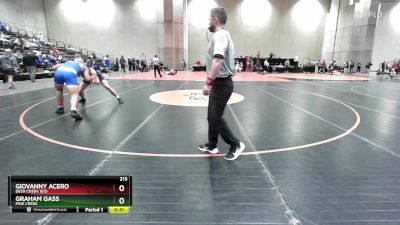 215 lbs Cons. Round 2 - Giovanny Acero, Deer Creek (ED) vs Graham Gass, Pine Creek