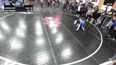 165 lbs Champ. Round 2 - Riley Berger, Coeur D`Alene High School vs Samson Kjar, Davenport