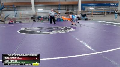 100 lbs 1st Place Match - Seru Tabakece, Sublime Wrestling Academy vs Jack Francis, Southern Idaho Training Center