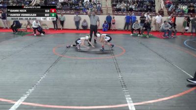 65_B lbs Consi Rd 1 32 #2 - Gianni Keck, Blue Mountain vs Hunter Vermeulen, Northwestern Lehigh