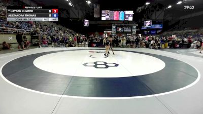 95 lbs Cons. Rd Of 16 - Hayden Kumfer, AK vs Alexandra Thomas, FL