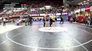 AA - 138 lbs Cons. Round 2 - Jayden Simmons, Helena Capital vs Mason Crews, Missoula Sentinel