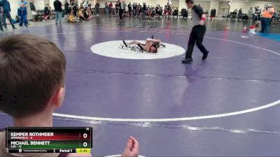 60 lbs Semis (4 Team) - Michael Bennett, LSH vs Kemper Rothmeier, Springfield