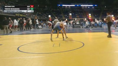 124 lbs Consy 2 - Nathan Cox, Claysburg Kimmel vs Trevin McNamara, Fort LeBoeuf