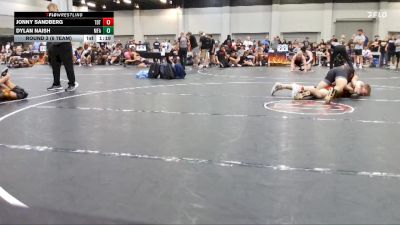 157 lbs Round 3 (6 Team) - Dylan Naish, MF Army vs Jonny Sandberg, The Dream Team