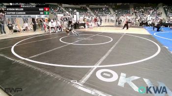 43 lbs Consi Of 4 - Kyson Miller, Wagoner Takedown Club vs Cutter Carson, Salina Wrestling Club