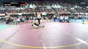 A - 118 lbs 5th Place Match - Jonah Casterline, Custer Co. (Miles City) vs Riley Orr, Libby / Troy