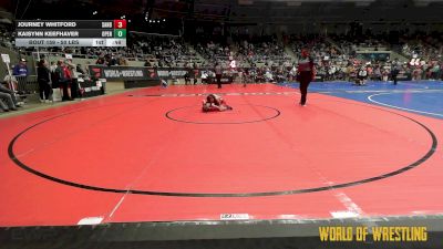 50 lbs Consi Of 8 #2 - Journey Whitford, Sanderson Wrestling Academy vs Kaisynn Keefhaver, Open Mats