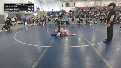 95 lbs 5th Place Match - Tahlia Guillen, Team Idaho vs Jamii Washechek, Black Hills Wrestling Academy