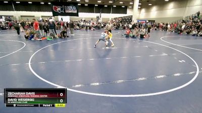 80 lbs Champ. Round 2 - Zechariah Davis, Nebraska Wrestling Training Center vs David Wesierski, ISI Wrestling Club