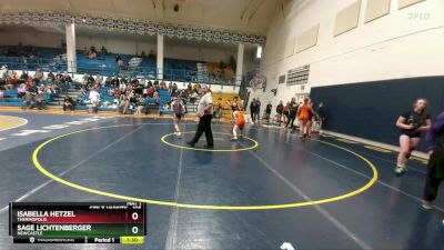 105 lbs Round 3 - Isabella Hetzel, Thermopolis vs Sage Lichtenberger, Newcastle