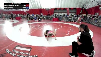 105 lbs Quarters - Cassidy McCallister, Sebolt Wrestling Academy vs Ayda Miller, Victory School Of Wrestling